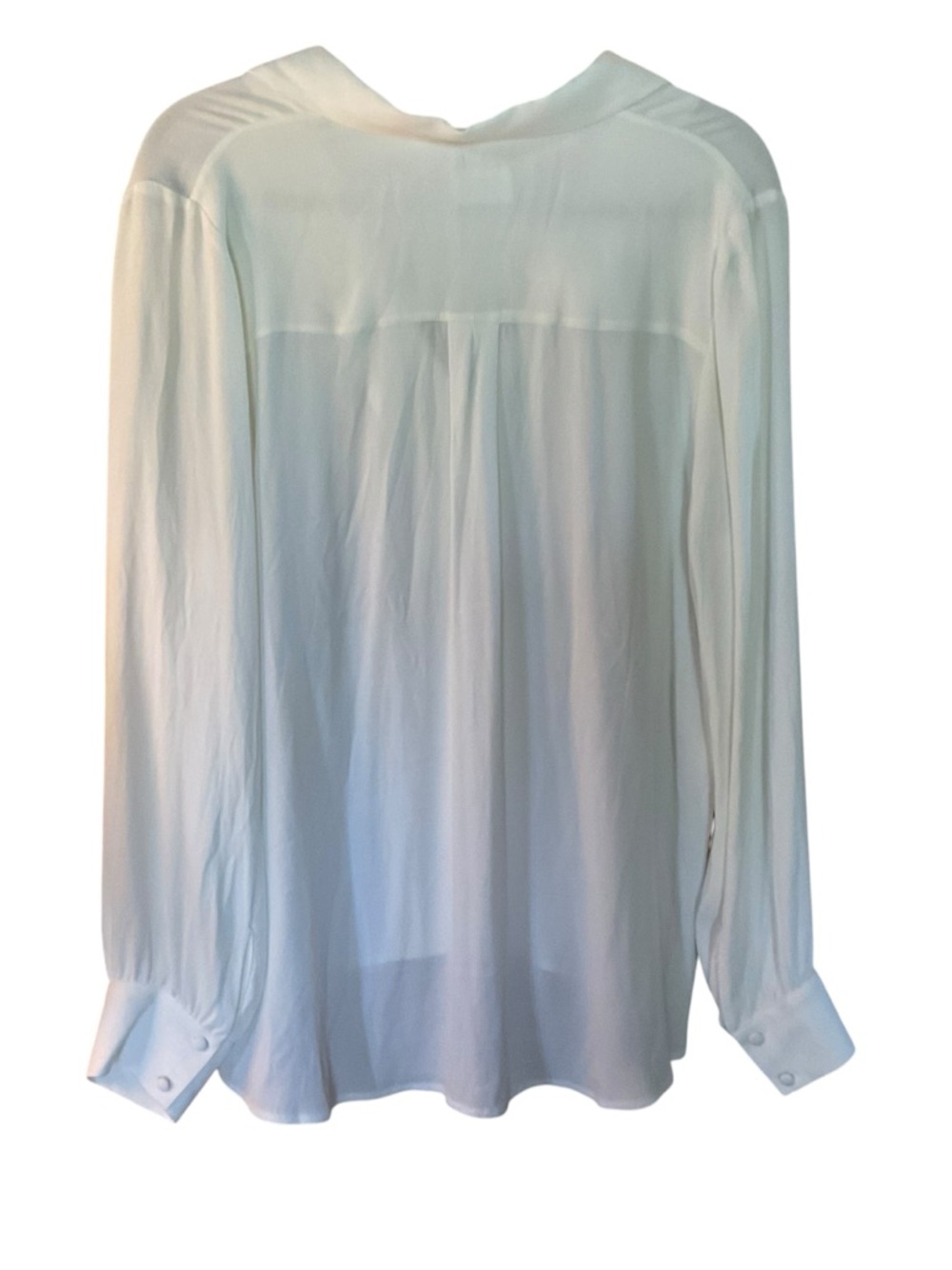 Wilfred Aritzia Tulum Blouse Light Birch Cream Button Front Top Size Large NWT - Picture 6 of 10